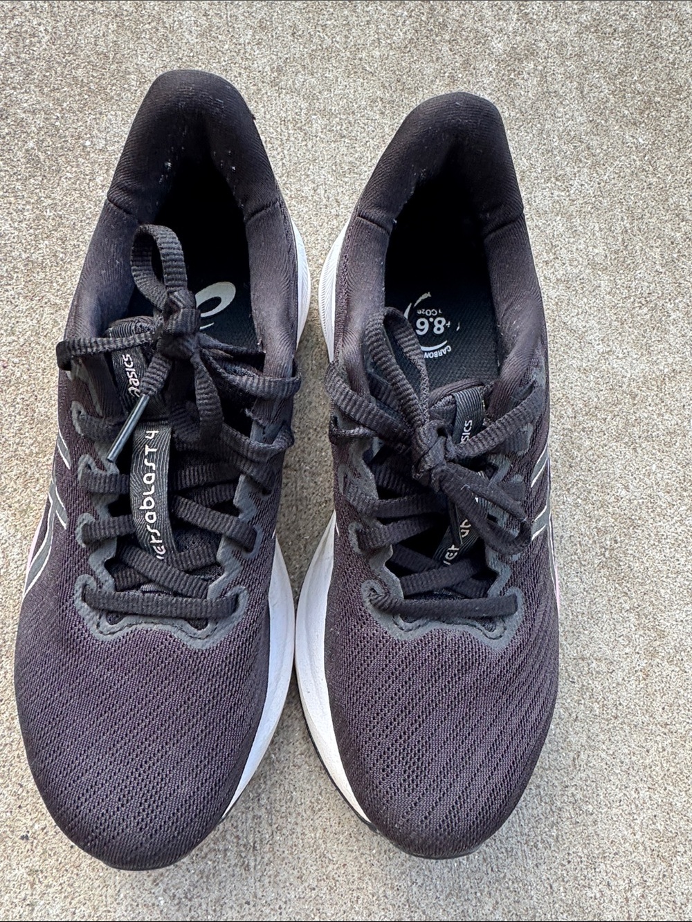 ASICS Black and White Men's Running Sneakers